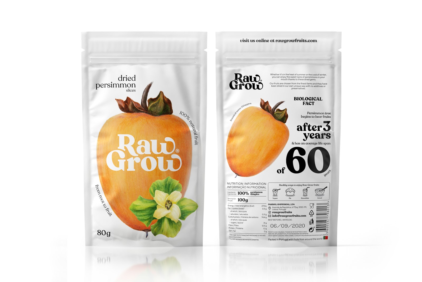 Raw Grow dried fruits干果包装设计